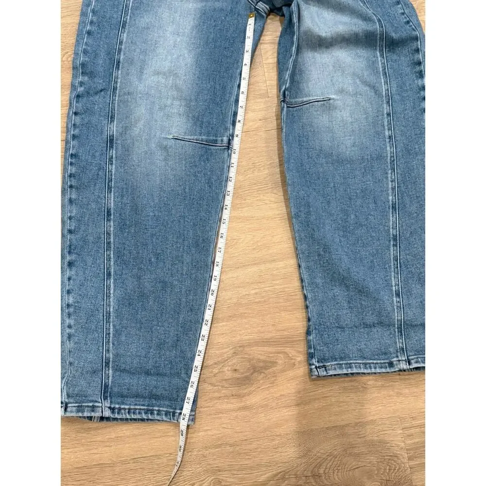 Risen Jeans - High-Rise Boyfriend Cuffed Barrel Jeans Womens Size 11/30 RDP5901 - Picture 8 of 11